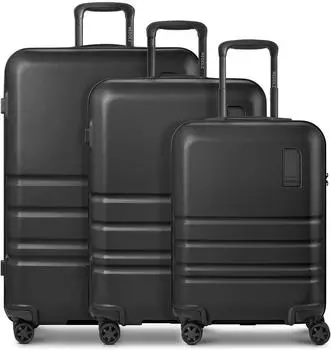 REDOLZ Pro ABS 4-Rollen-Trolley Set 53/65/74 cm (RD12472) black