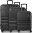 REDOLZ Pro ABS 4-Rollen-Trolley Set 53/65/74 cm (RD12472) black