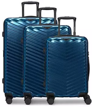 REDOLZ Essentials 18 4-Rollen-Trolley Set 3-teilig (RD12422) metallic blue shiny2