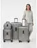 REDOLZ Essentials 14 4-Rollen-Trolley Set + Beautycase 4-teilig (RD12440) coffee grey metallic