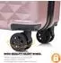 YONSLY Hartschalen-Trolley ABS 4 Rollen TSA-Schloss roségold 55cm