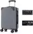 YONSLY Hartschalen-Trolley 4 Rollen TSA-Schloss, grau