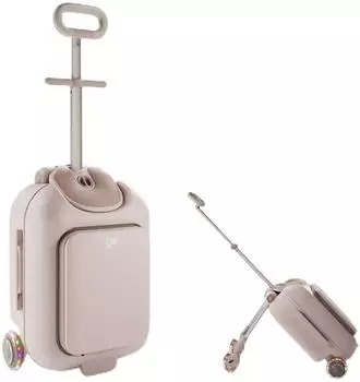Kinderkraft CABBY 2-in-1 Kinderkoffer mit Sitz 55 cm rosègold