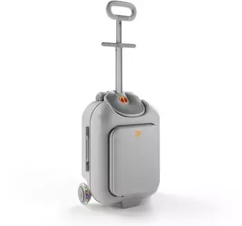 Kinderkraft CABBY 2-in-1 Kinderkoffer mit Sitz 55 cm grey