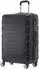 YONSLY Hartschalen-Trolley XL, ABS, schwarz, 4 Rollen 360°, Zahlenschloss