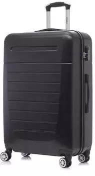 YONSLY Hartschalen-Trolley XL, ABS, 4 Rollen 360&deg;, Zahlenschloss, schwarz