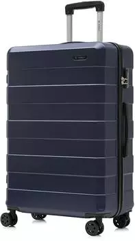 YONSLY Hartschalen-Trolley 4 Rollen 360&deg; Zahlenschloss dunkelblau (XL)