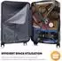 YONSLY Hartschalen-Trolley ABS/Aluminium, TSA-Schloss, 4 Rollen, grau