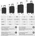 YONSLY Hartschalen-Trolley ABS/Aluminium, 4 Rollen, TSA-Schloss, roségold (M)