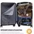 YONSLY Hartschalen-Trolley-Set M-L-XL, roségold, TSA-Schloss, 4 Rollen