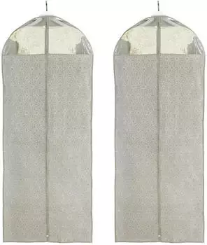 Wenko Balance Kleidersack taupe, atmungsaktiv, 60x180cm, 2er Set (62075503-0)