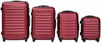 TecTake 4-Rollen-Trolley-Set 47/56/65/76 cm wine red (4020)