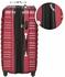 TecTake 4-Rollen-Trolley-Set 47/56/65/76 cm wine red (4020)