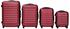 TecTake 4-Rollen-Trolley-Set 47/56/65/76 cm wine red (4020)