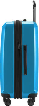 Hauptstadtkoffer X-Berg 4-Rollen-Trolley 65 cm glossy cyan blue
