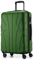 Suitline Koffer erweiterbar, gr&uuml;n, Hartschale, 4 Rollen, 58 Liter, 44 x 66 x...