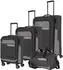 Schiefer: Travelite Viia 4-Rollen-Trolley-Set 55/67/77 + Reisetasche 40 cm