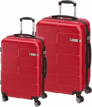 CHECK.IN Berlin 2.0 4-Rollen-Trolley-Set 78/67 cm red