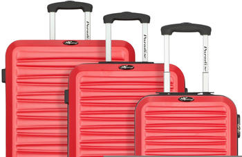 CHECK.IN Paradise Havanna 4 -Rollen-Trolley-Set 77/67/54 cm red