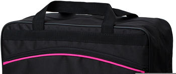 BambiniWelt Handgepäck-Reisetasche 40 x 30 x 20 cm schwarz/pink