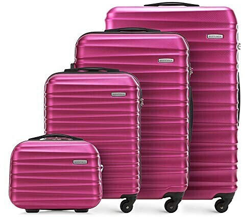 Wittchen 4-Rollen-Trolley Set 54/67/77 cm & Beauty Case (56-3A-31K) pink