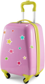 Hauptstadtkoffer For Kids 47 cm + Stickers Stars pink