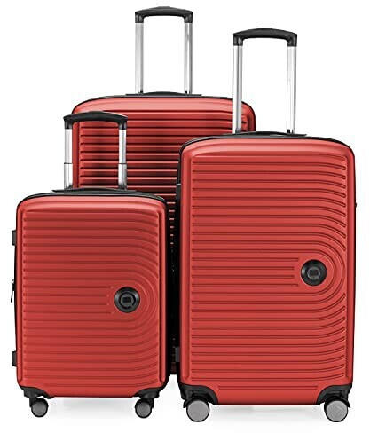Hauptstadtkoffer Mitte 4-Rollen-Trolley Set 55/68/77 cm red