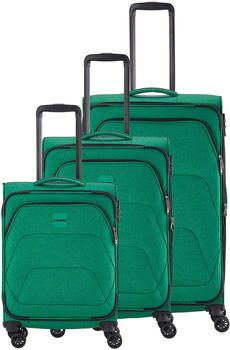 Travelite Adria 4 Rollen Trolley 3-teiliges Set (55/67/78 cm) grün