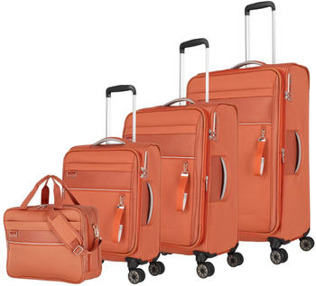 Travelite Miigo 4-Rollen-Trolley Set 55/67/77 cm & Boardcase (92740) saffron