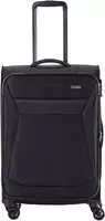 Travelite Koffer Chios, erweiterbar, schwarz, Weichschale, 4 Rollen, 60 Liter, 42 x