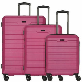 d & n Travel Line 2400 4-Rollen-Trolley Set 3-tlg. pink (2400-04)