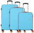 American Tourister Wavestream 4-Rollen-Trolley Set 55/68/78 cm blue/orange