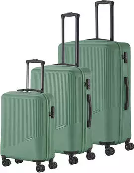 Travelite Bali 4-Rollen-Trolley Set 55/67/77 cm green