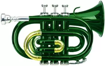 Classic Cantabile Brass TT-400 Bb-Taschentrompete grün