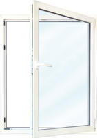 Uw 0,9 W/m2k Terassent&uuml;r Pvc, 3-fach Isolierglas, Weiss/weiss, 1-fl&uuml;gelig,