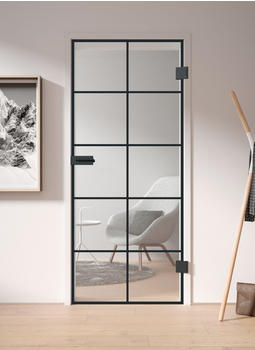 Ambiente Glas-Drehtür Black Loft Klarglas rechts Dekor S 76/20 ESG
