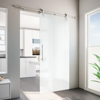 Breuer Schiebetürsystem Ganzvollflächig satiniert 900 x 2080 mm