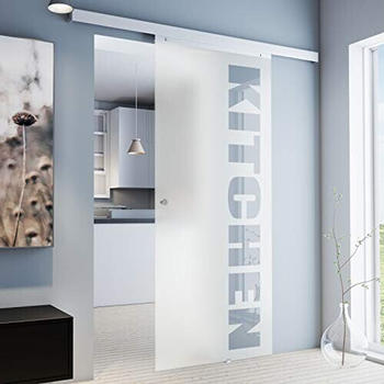Inova Glas-Komplettset 880x2035mm Kitchen 8mm Schiebet&uuml;rbeschlag