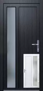 Panto K511 (88 x 198 cm, DIN door stop: Rechts, Anthrazit/Wei&szlig;)