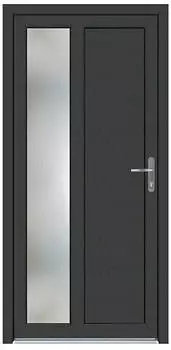 Panto K511 (98 x 198 cm, DIN door stop: Rechts, Anthrazit/Weiß)