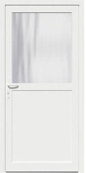 Hornbach A01 100 x 210 cm DIN Links weiß/weiß + Chinchilla inkl. Griff-Set + Profilzylinder