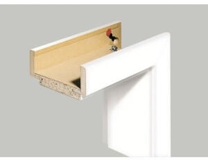 Pertura Komplettzarge CPL weiß 198,5 x 98,5 x 14,0 cm rechts für Schallschutz Wohnungseingangstür
