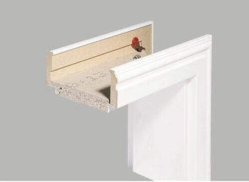 Pertura Komplettzarge CPL wei&szlig; profiliert 198,5 x 73,5 x 14,0 cm rechts