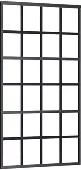 vidaXL Schiebetür ESG-Glas und Aluminium Schwarz (151022)