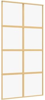 vidaXL Schiebet&uuml;r Golden ESG-Klarglas und Aluminium (155186)