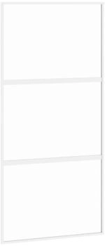 vidaXL Schiebetür Weiß Hartglas und Aluminium (155206)