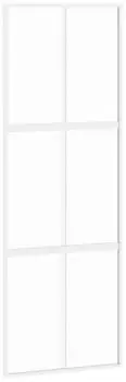 vidaXL Schiebetür Weiß Hartglas und Aluminium (155216)
