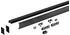 Pertura Komplettset Glera Carré 01 900x2175 mm inkl.Beschlag Selir Aluminium schwarz riffmuschel