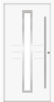 Splendoor HESTIA Aluminium 1000x2100 mm NCS S 0500-N Weiß DIN Rechts (nach innen öffnend) RC 2 inkl. Beschlagset und Profilzylinder mit 3 Schlüssel