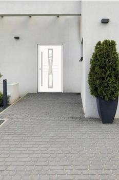 Splendoor HESTIA Aluminium 1100x2100 mm NCS S 0500-N Weiß DIN Links (nach innen öffnend) inkl. Beschlagset und Profilzylinder mit 6 Schlüssel